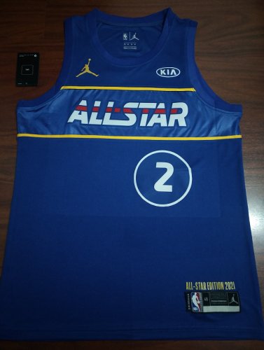 2 Leonard 2021 All star game jersey blue